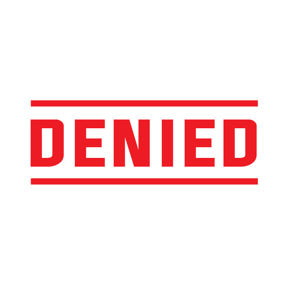 Denied Rubber Stamp Double Line