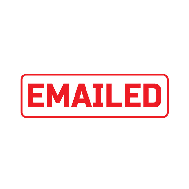 Emailed Rubber Stamp Boxed