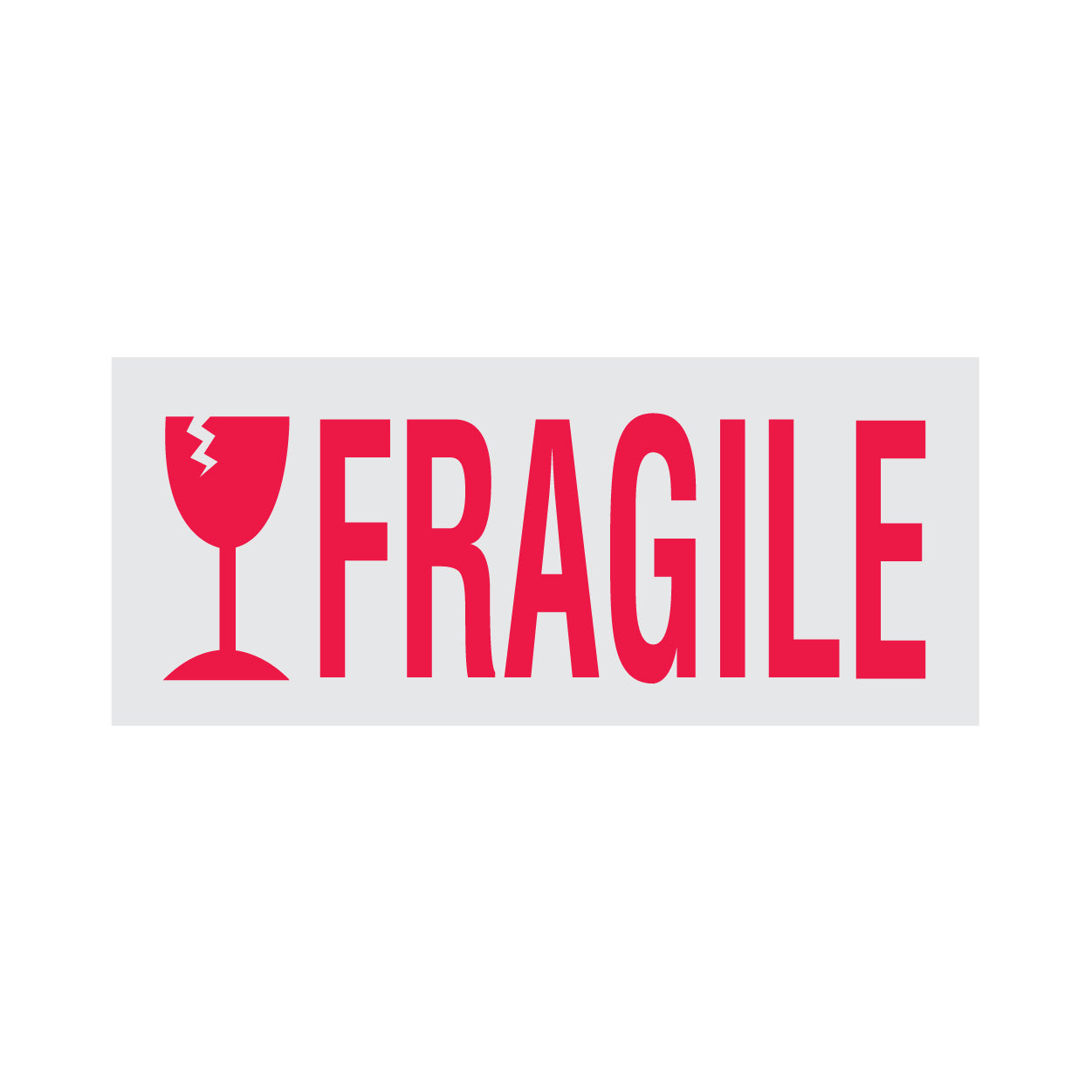 Fragile Rubber Stamp