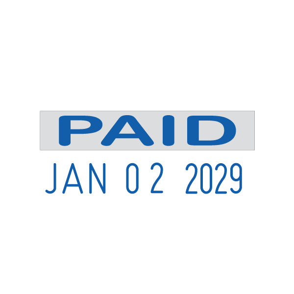 Paid Date Rubber Stamp