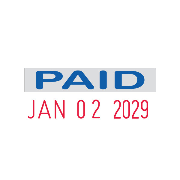 Paid Date Rubber Stamp