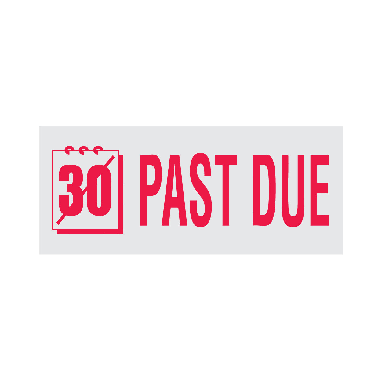 Past Due Rubber Stamp