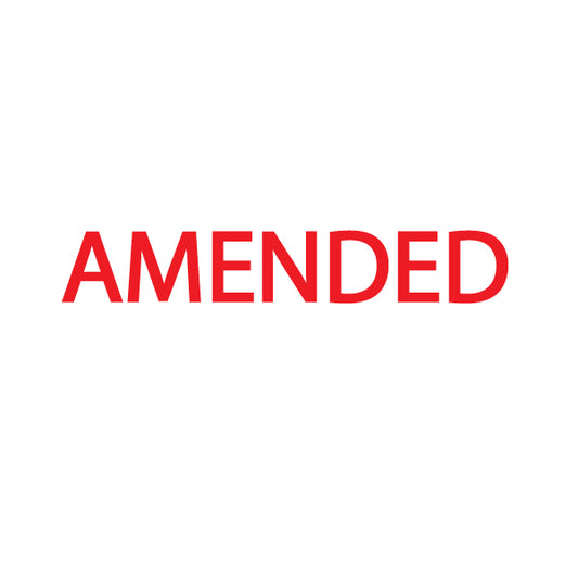 Amended Rubber Stamp