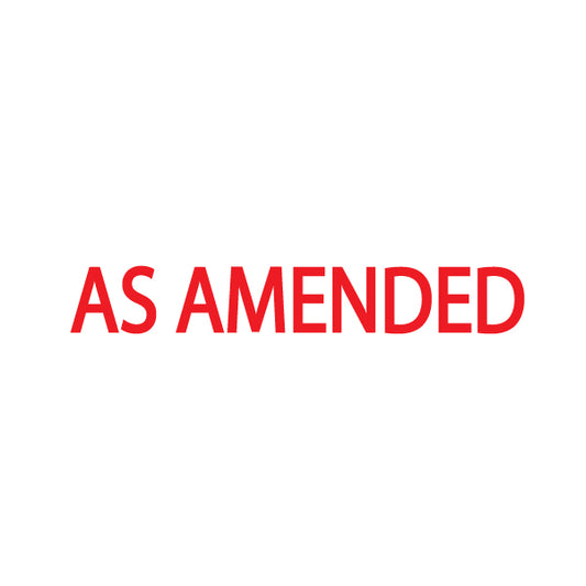 As Amended Rubber Stamp
