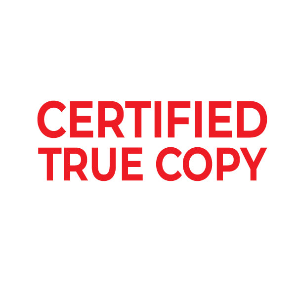 Certified True Copy