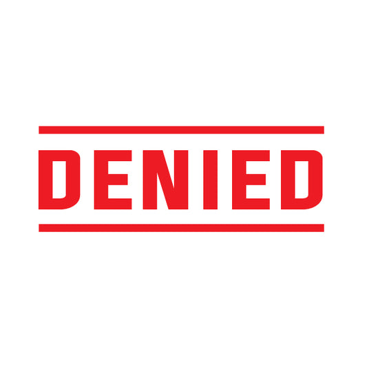 Denied Rubber Stamp Double Line