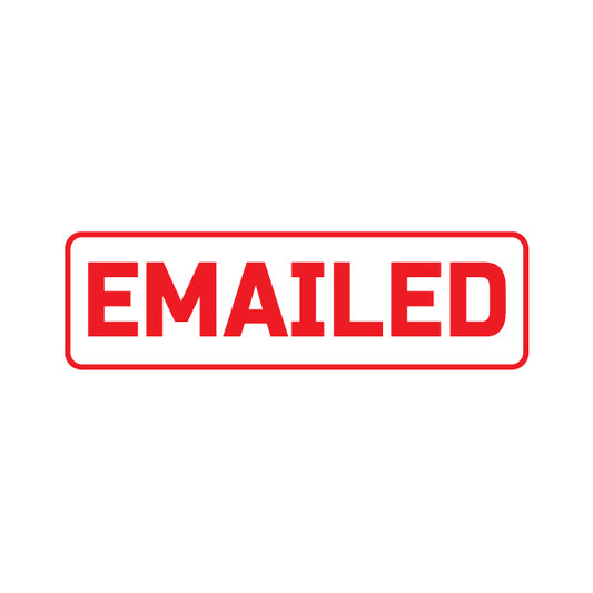 Emailed Rubber Stamp Boxed