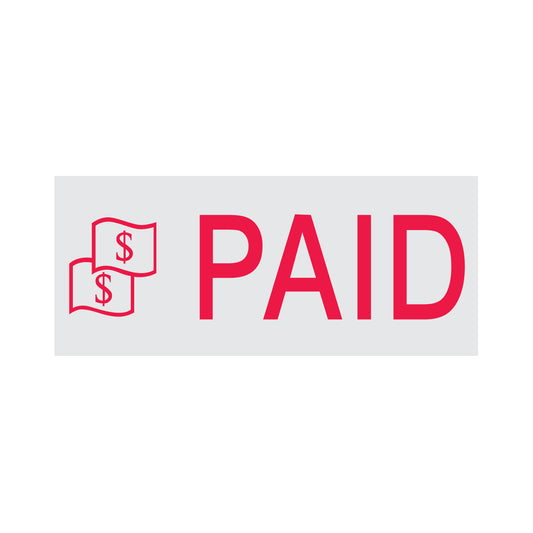 Paid Rubber Stamp