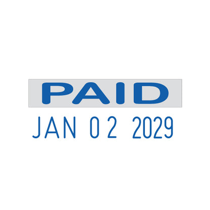 Paid Date Rubber Stamp